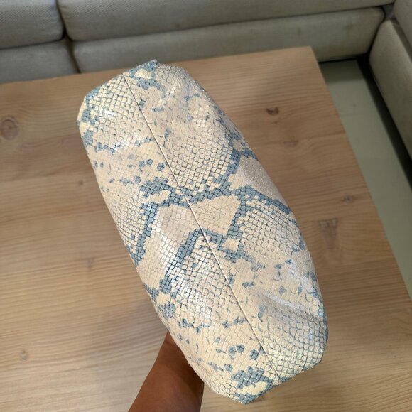 Bottega Veneta - The Pouch Teen Python-Print Clutch Bag - Picture 4 of 12